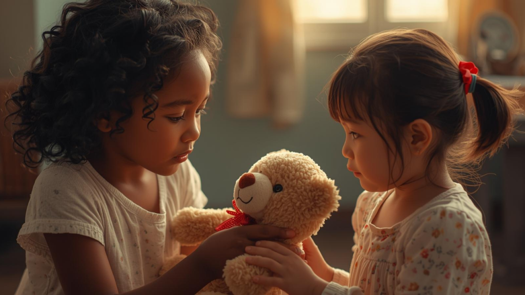 A child expressing love in a small but powerful way