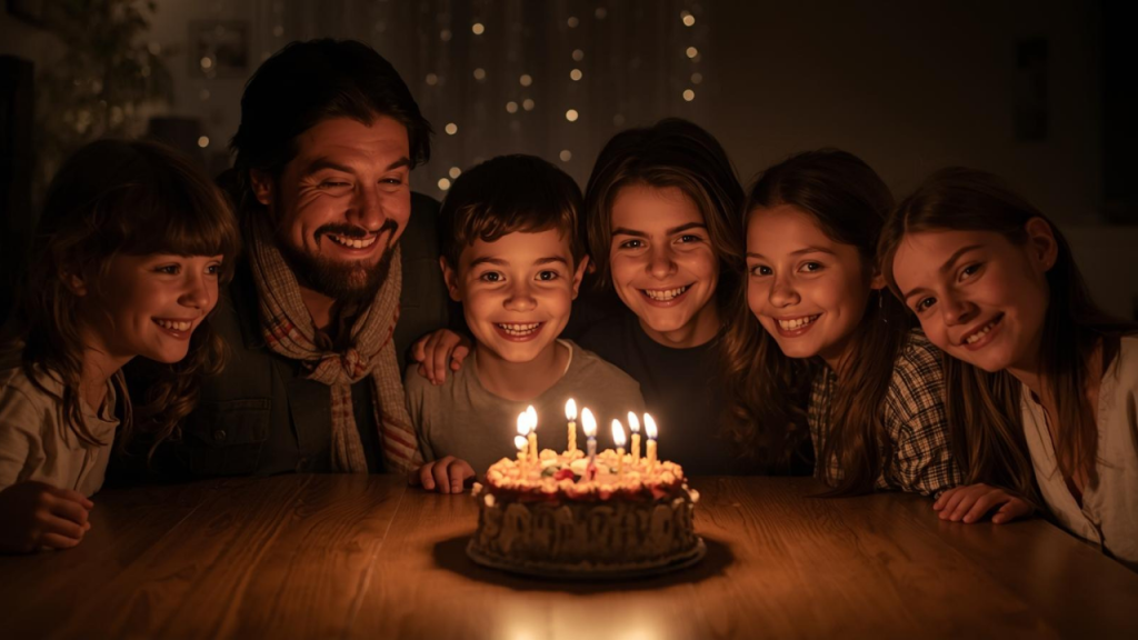 A family celebrating a small but meaningful victory