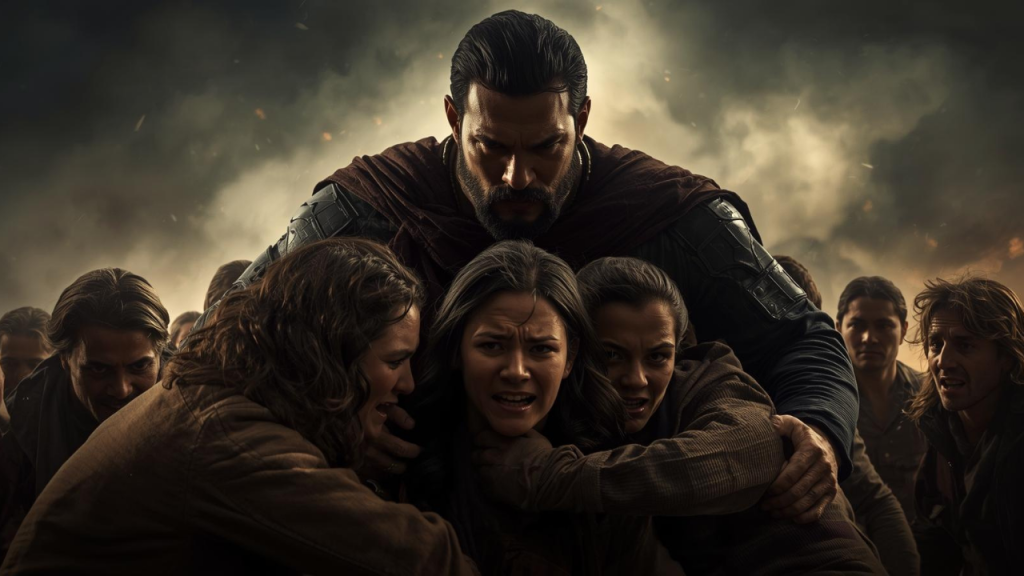A hero sacrificing themselves for loved ones