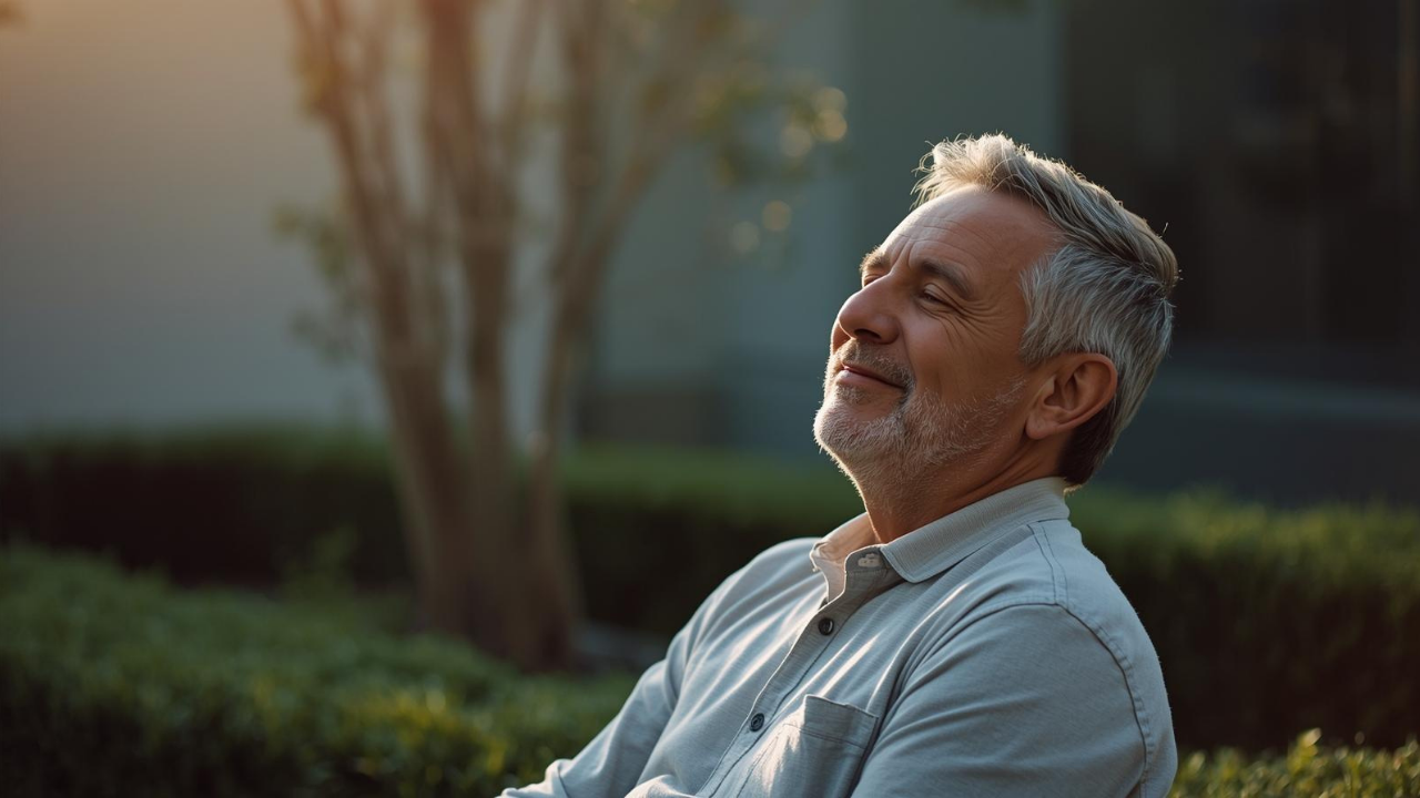 A man realizing what truly matters in life