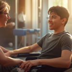 A person learning to live with a disability