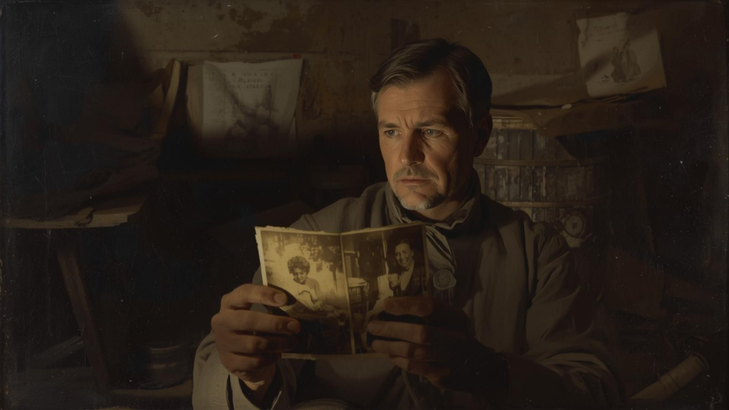 A young man discovering a family secret