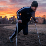 An athlete overcoming injury to achieve their dream
